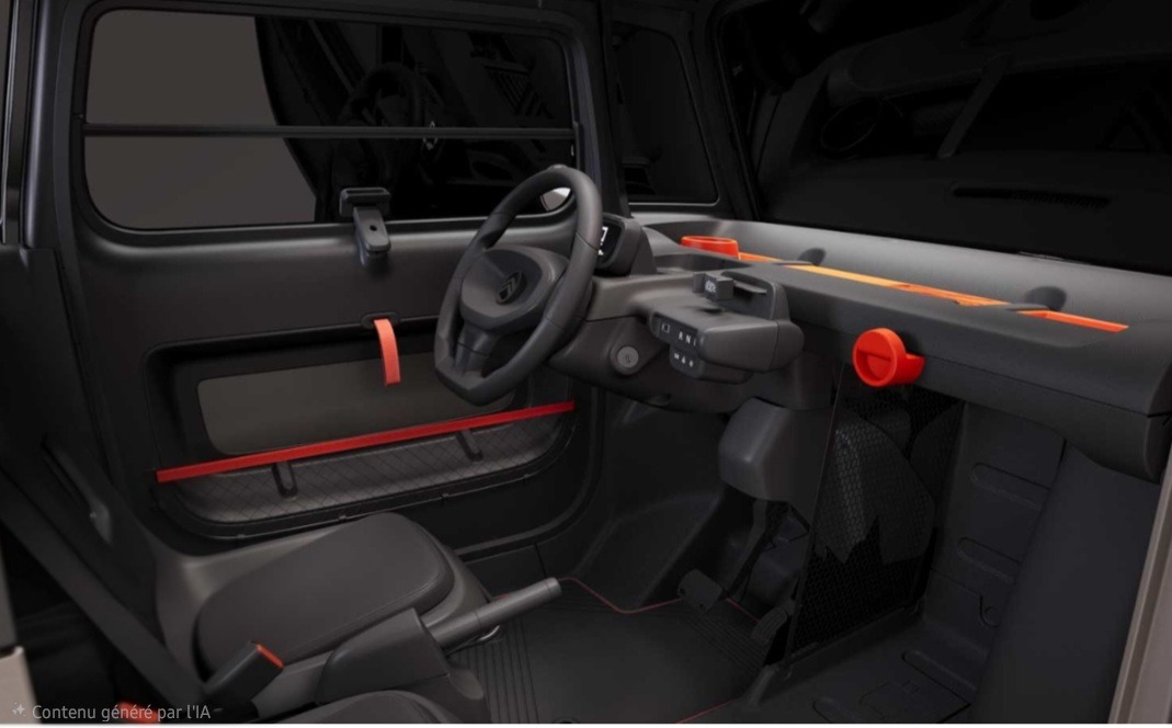 Intérieur de la Citroën AMI Spicy en location à Toulouse